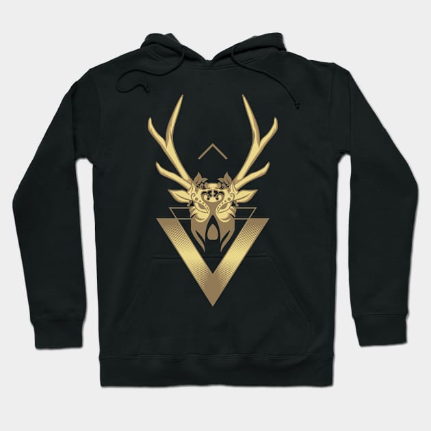 geometric deer Hoodie by GUNTUR372